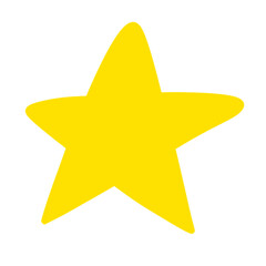 yellow star isolated 