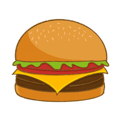 hamburger isolated 