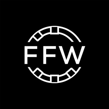 FFW &ldquo;Modern FVA Monogram Logo Design,  FFW Later Logo , Sleek Minimalist Letter mark in Circle, High-Contrast Branding Concept&rdquo;
