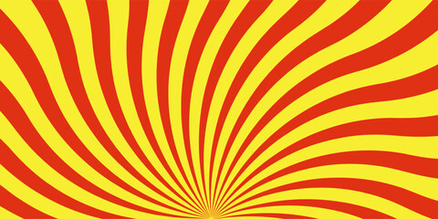 Comic book speed red yellow color lines isolated on background stripe radial effect style for manga speed frame, Vector 10 eps.