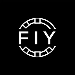 FIY “Modern FVA Monogram Logo Design,  FIY Later Logo , Sleek Minimalist Letter mark in Circle, High-Contrast Branding Concept”
