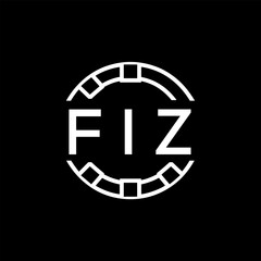 FIZ “Modern FVA Monogram Logo Design,  FIZ Later Logo , Sleek Minimalist Letter mark in Circle, High-Contrast Branding Concept”
