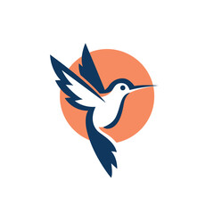 Obraz premium hummingbird abstract logo modern style