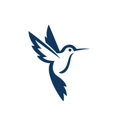 hummingbird abstract logo modern style