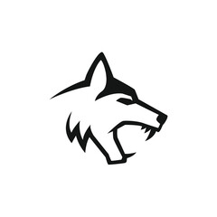 wolf abstract logo modern style