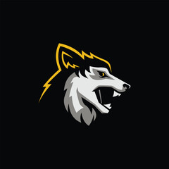 wolf abstract logo modern style