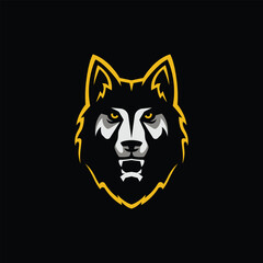 wolf abstract logo modern style