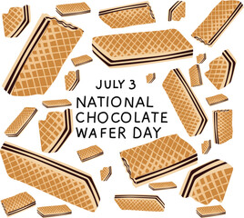 National chocolate wafer day is celebrated every year on 3 July