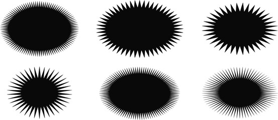 vector set of black and white circles