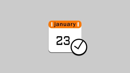 Calendar icon illustration. Calendar January month date.