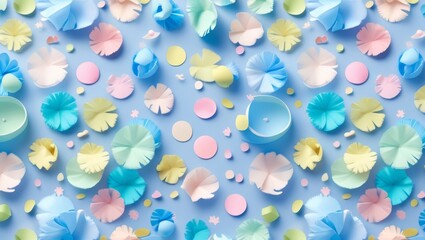 seamless image of colorful abstract soap in pastel, tileable, perfect for digital decorations, PowerPoint, and background