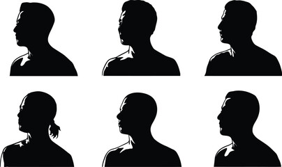 vector silhouettes of women
