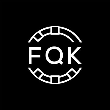 FQK &ldquo;Modern FVA Monogram Logo Design,  FQK Later Logo , Sleek Minimalist Letter mark in Circle, High-Contrast Branding Concept&rdquo;
