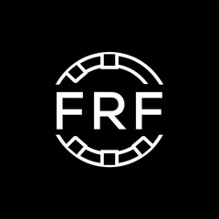 FRF “Modern FVA Monogram Logo Design,  FRF Later Logo , Sleek Minimalist Letter mark in Circle, High-Contrast Branding Concept”
