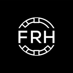FRH “Modern FVA Monogram Logo Design,  FRH Later Logo , Sleek Minimalist Letter mark in Circle, High-Contrast Branding Concept”

