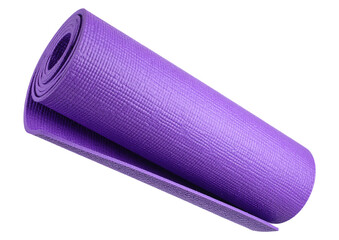 Roll of yoga mat isolated on transparent background