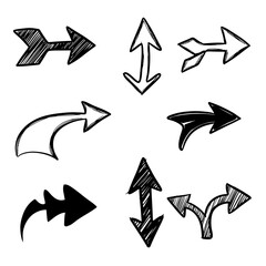 Arrow icon set. Cursor. Collection different arrow signs. Black arrows icons. Arrow icon collection. Large Black arrow icon vector set. 