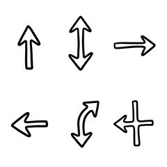 Arrow icon set. Cursor. Collection different arrow signs. Black arrows icons. Arrow icon collection. Large Black arrow icon vector set. 