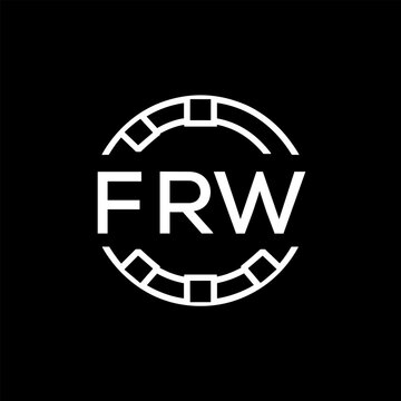 FRW &ldquo;Modern FVA Monogram Logo Design,  FRW Later Logo , Sleek Minimalist Letter mark in Circle, High-Contrast Branding Concept&rdquo;
