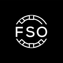 FSO “Modern FVA Monogram Logo Design,  FSO Later Logo , Sleek Minimalist Letter mark in Circle, High-Contrast Branding Concept”
