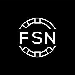 Fototapeta premium FSN “Modern FVA Monogram Logo Design, FSN Later Logo , Sleek Minimalist Letter mark in Circle, High-Contrast Branding Concept” 