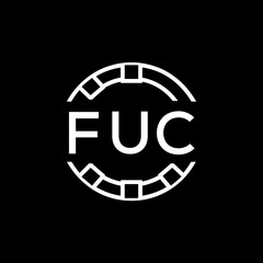 FUC “Modern FVA Monogram Logo Design,  FUC Later Logo , Sleek Minimalist Letter mark in Circle, High-Contrast Branding Concept”
