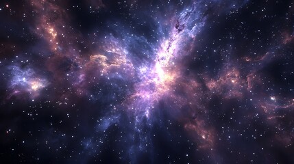 Naklejka premium Stunning Computer Generated Nebula in Vibrant Hues