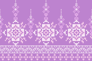 Geometric Pixelated Ethnic Textile Art