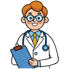 Fototapeta premium Professional Doctor Character Graphics