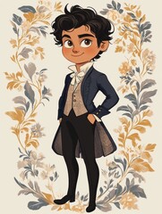 man character, cute illustration 