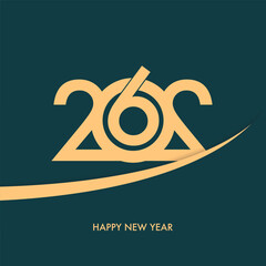 2026 Happy New Year design vector. trendy new year 2025 design template. and merry Christams 