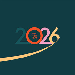 2026 Happy New Year design vector. trendy new year 2025 design template. and merry Christams 