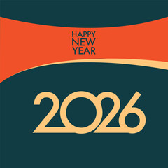 2026 Happy New Year design vector. trendy new year 2025 design template. and merry Christams 
