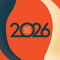 2026 Happy New Year design vector. trendy new year 2025 design template. and merry Christams 