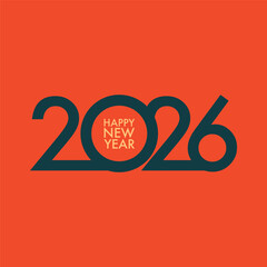 2026 Happy New Year design vector. trendy new year 2025 design template. and merry Christams 