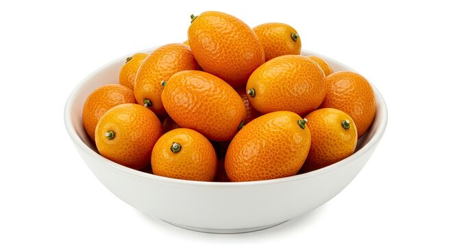 Kumquats in a White Bowl - Powered by Adobe