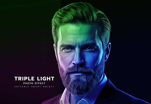 Triple Light Photo Effect