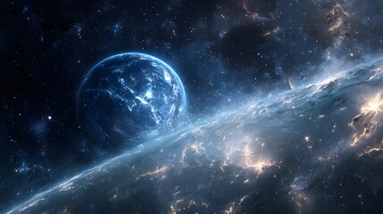 Exploring the Beauty of Outer Space through Mixed Media Artwork