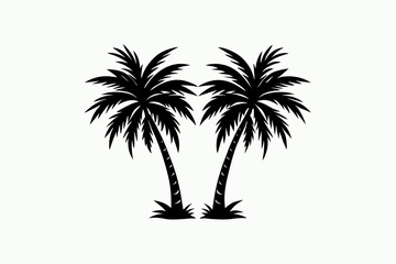 palm trees silhouette