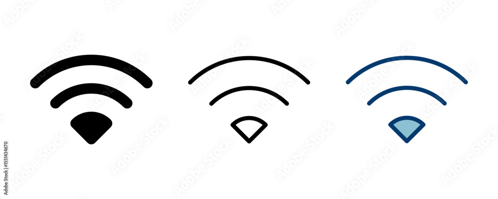 Poster wifi icon vector isolated on white background. signal vector icon. wireless and wifi icon or sign fo