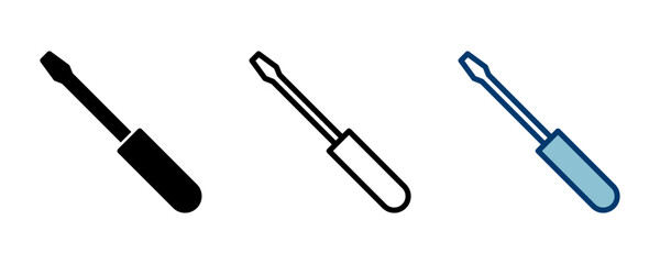 Screwdriver icon vector isolated on white background. Screwdriver vector icon