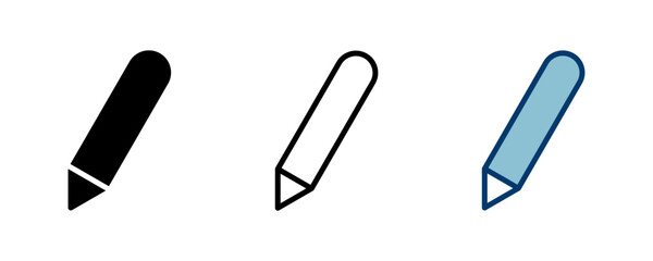 Pencil icon vector isolated on white background. Pencil vector icon