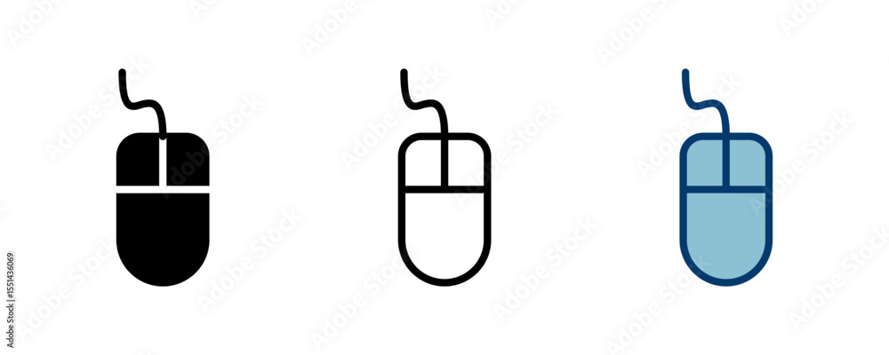 Aufkleber computer mouse icon vector isolated on white background. computer mouse vector icon