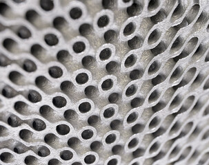 3D-printed metal grid,  three-dimensional openwork lattice