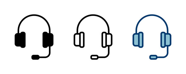 Headphone icon vector isolated on white background. Headphone vector icon. Call us