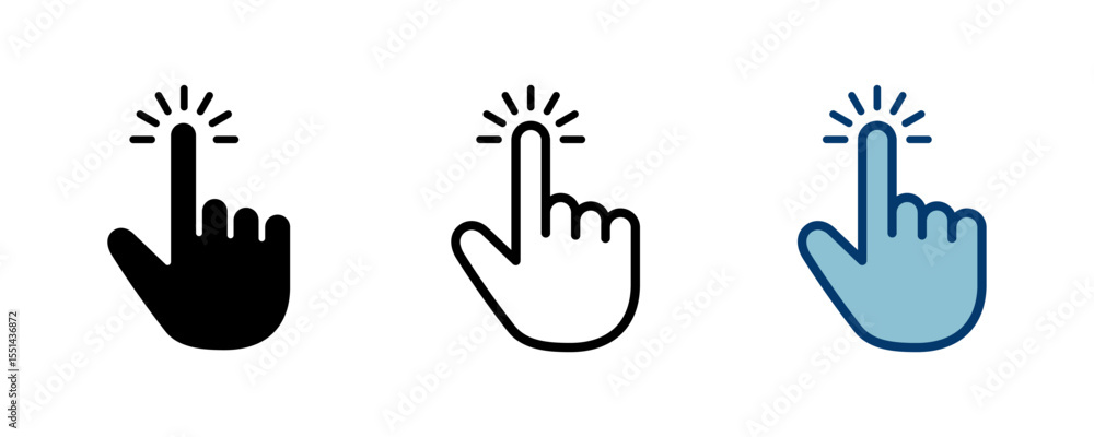 Poster hand click icon vector isolated on white background. pointer icon vector. hand cursor icon vector