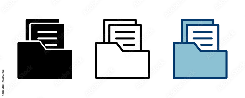 Poster folder icon vector isolated on white background. folder and documents icon. icon archive