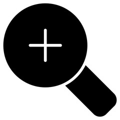 zoom in button icon vector