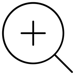 zoom in button icon vector