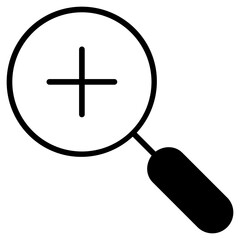 zoom in button icon vector